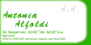 antonia alfoldi business card